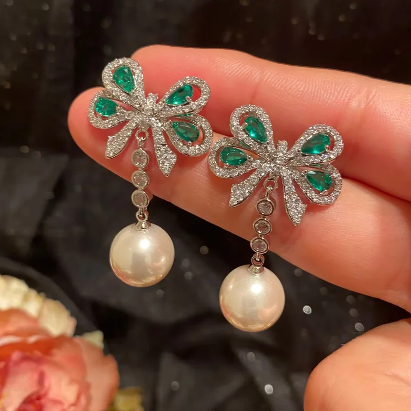 New Chinese-style green water drop bow earrings, vintage and elegantS925Silver Needle Long Tassel Vintage Elegant Earrings
New Chinese-style green water drop bow earrings, vintage and elegantS925Silver Needle Long Tassel Vintage Elegant Earrings
