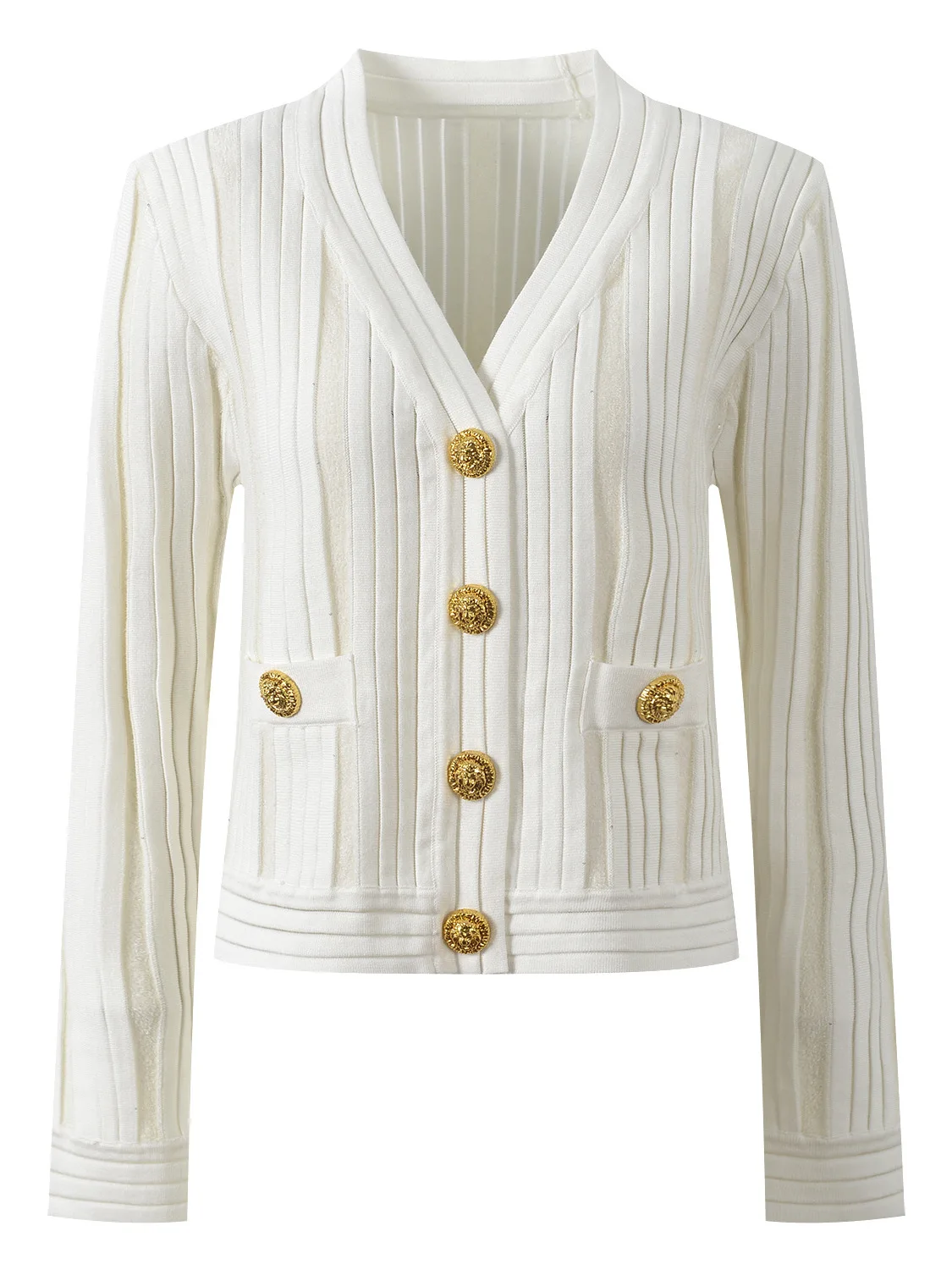 Spring 2026 New Faionable Knitted V-Ne Open Cardigan Coat with Metal Bule Vertical Stripe Ele Ladylike Sle Women'...
Spring 2026 New Faionable Knitted V-Ne Open Cardigan Coat with Metal Bule Vertical Stripe Ele Ladylike Sle Women'...