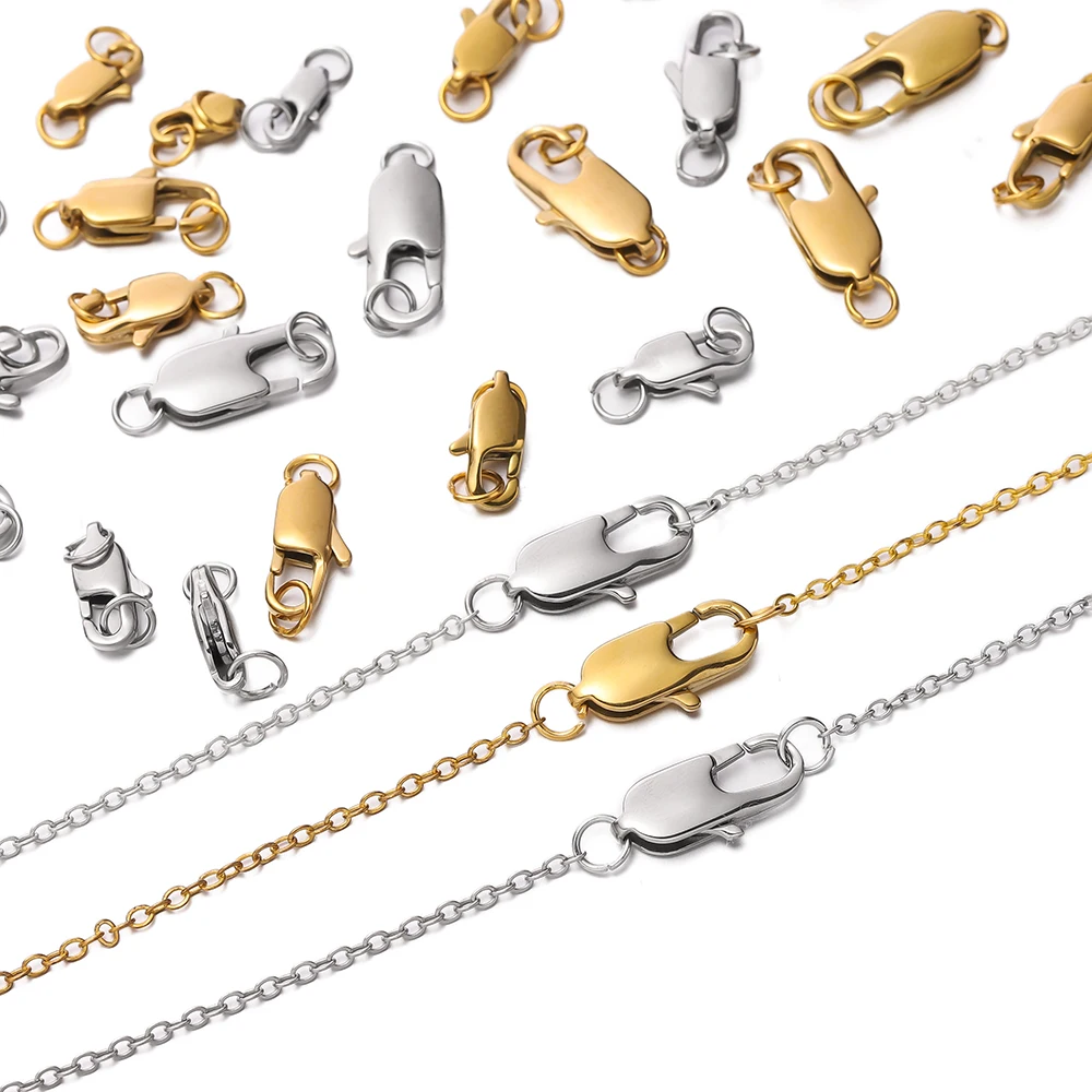 5Pcs/Pack Stainless Steel Rectangle Lobster Clasps with Jump Rings Hooks Connectors for Bracelet Necklace Chains Jewelry Making
5Pcs/Pack Stainless Steel Rectangle Lobster Clasps with Jump Rings Hooks Connectors for Bracelet Necklace Chains Jewelry Making