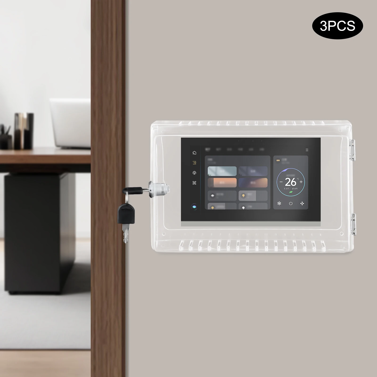 3Pcs Thermostat Lock Box Clear Panel Two Locks Lockable Heat and Air Condition Control Panel Cover for Homes Offices Use
3Pcs Thermostat Lock Box Clear Panel Two Locks Lockable Heat and Air Condition Control Panel Cover for Homes Offices Use