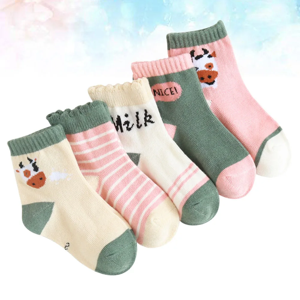 5pcs Kids Cotton Socks 3-5 Years Pattern Knee High Stockings For Autumn Winter Breathable Non-Slip Baby Socks
5pcs Kids Cotton Socks 3-5 Years Pattern Knee High Stockings For Autumn Winter Breathable Non-Slip Baby Socks