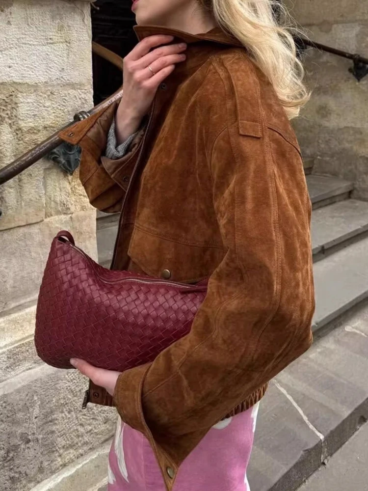 Fashion Simple Coats Streetwear Women's Stand Collar Patchwork Jacket Autumn Winter Long Sleeve Single-Breasted Solid Outerwear
Fashion Simple Coats Streetwear Women's Stand Collar Patchwork Jacket Autumn Winter Long Sleeve Single-Breasted Solid Outerwear