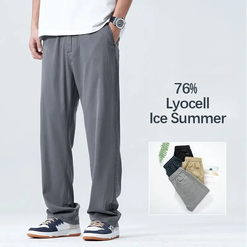 Летние ультратонкие широкие брюки из лиоцелевой ткани, дышащие мягкие прямые повседневные брюки, свободные простые мужские спортивные штаны, мешковатые мужские брюки
Летние ультратонкие широкие брюки из лиоцелевой ткани, дышащие мягкие прямые повседневные брюки, свободные простые мужские спортивные штаны, мешковатые мужские брюки
