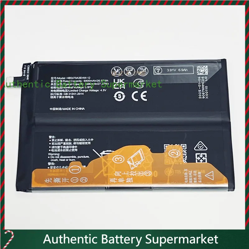 Новые аккумуляторы 3,91 В 7000 мАч HB5470A3EHW-12 для Huawei Nova Y91, STG-LX1, STG-LX2 Батарея
Новые аккумуляторы 3,91 В 7000 мАч HB5470A3EHW-12 для Huawei Nova Y91, STG-LX1, STG-LX2 Батарея