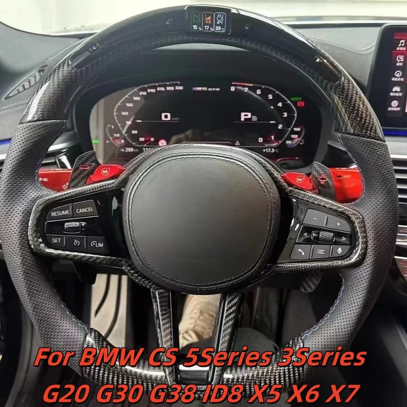 LED Car Steering Wheel Custom Carbon Fiber Leather For BMW CS 5Series 3Series G20 G30 G38 ID8 X5 X6 X7 Car Interior Accessories
LED Car Steering Wheel Custom Carbon Fiber Leather For BMW CS 5Series 3Series G20 G30 G38 ID8 X5 X6 X7 Car Interior Accessories