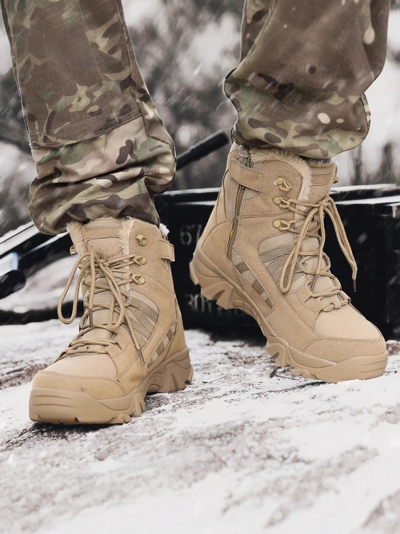Men's Winter Thickened Fleece Lined Long Tube Snow Boots Outdoor Waterproof Climbing Cotton Shoes Warm Sport Style Boot
Men's Winter Thickened Fleece Lined Long Tube Snow Boots Outdoor Waterproof Climbing Cotton Shoes Warm Sport Style Boot