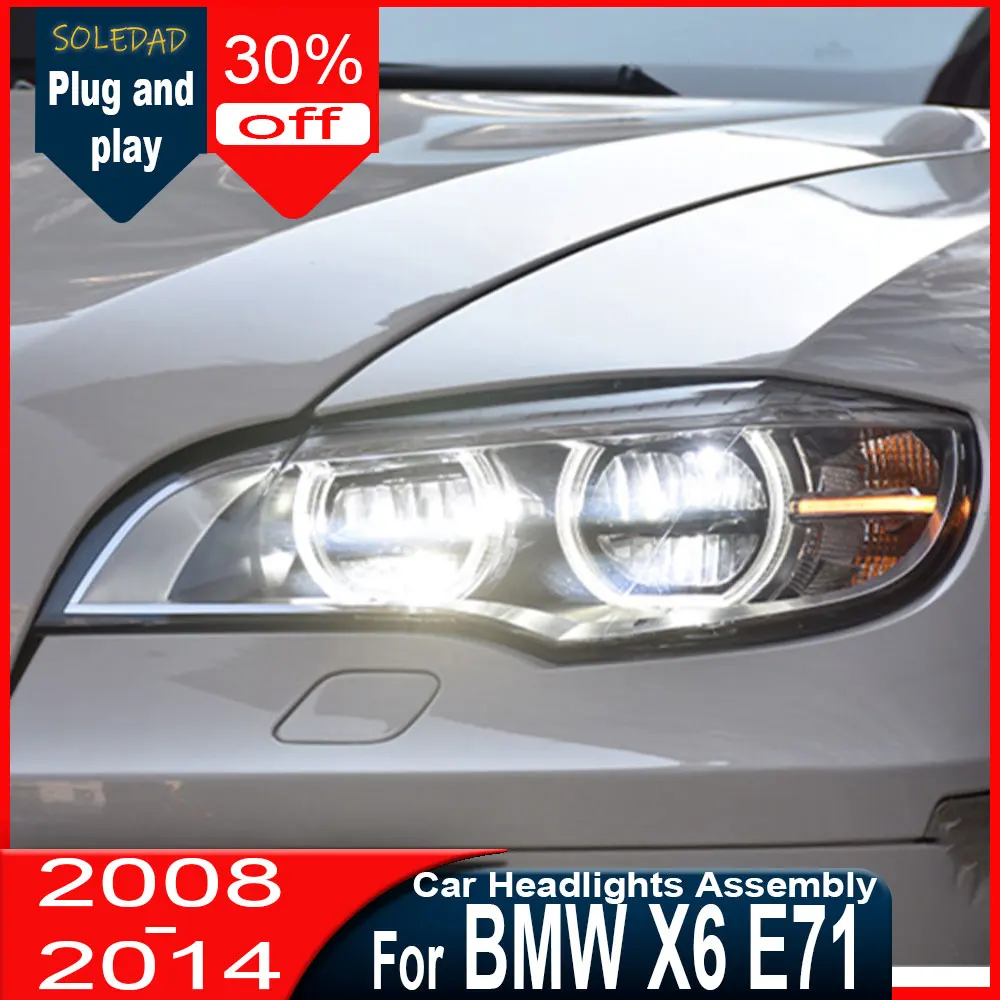 For BMW X6 E71 Headlight 2007 2008 2009 2010 2011 2012 2013 Head Lamps Upgrade High Configure Dynamic Signal Lamp Accessories
For BMW X6 E71 Headlight 2007 2008 2009 2010 2011 2012 2013 Head Lamps Upgrade High Configure Dynamic Signal Lamp Accessories