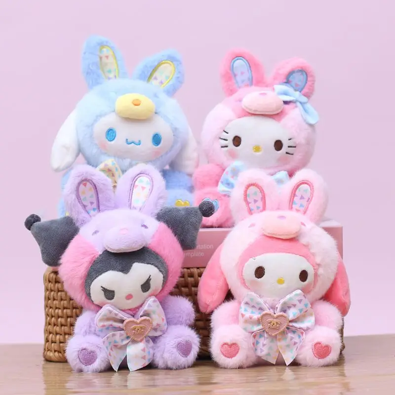 New 15CM Sanrio Kawaii Kuromi Hello Kitty Rabbit Plush Key Chain My Melody Cinnamoroll Stuffed Doll Pendant Keyring for Kid Gift
New 15CM Sanrio Kawaii Kuromi Hello Kitty Rabbit Plush Key Chain My Melody Cinnamoroll Stuffed Doll Pendant Keyring for Kid Gift