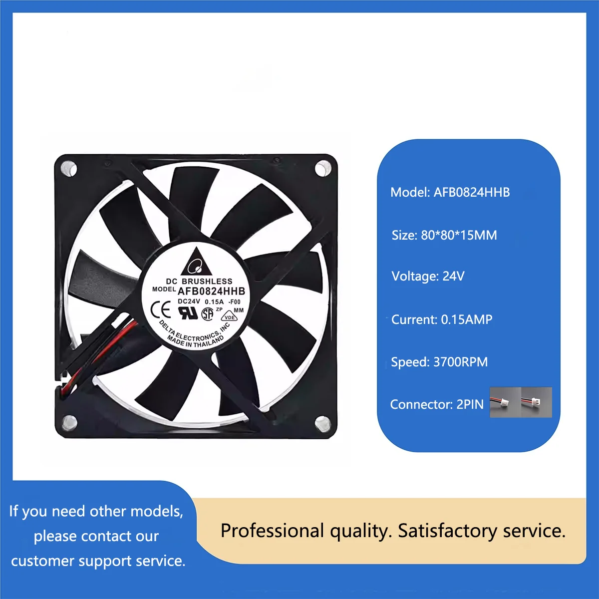 DELTA AFB0824HHB DC 12V 0.15A 80x80x15MM 3700RPM Cooling Fan For Power equipment PC Server Automotive field Cooler
DELTA AFB0824HHB DC 12V 0.15A 80x80x15MM 3700RPM Cooling Fan For Power equipment PC Server Automotive field Cooler