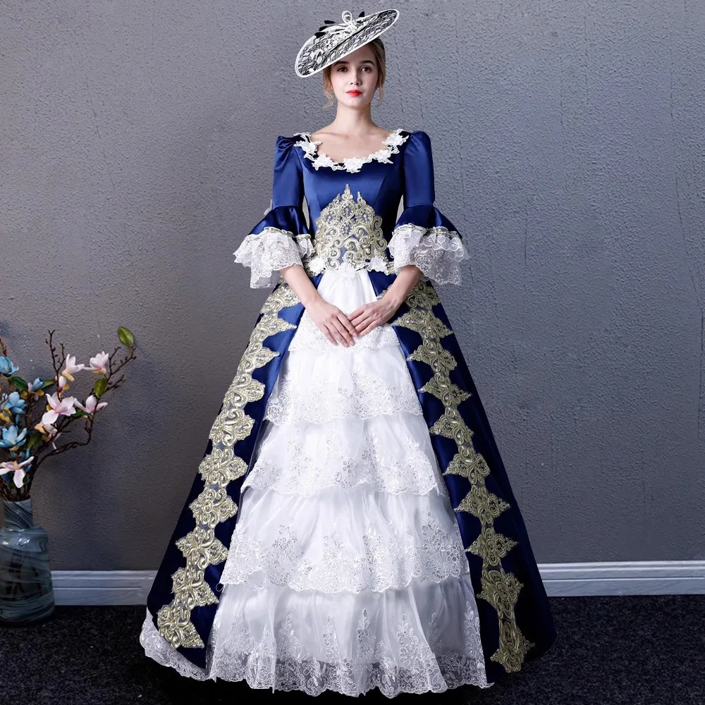2025 Blue European Court Princess Costume Drama Stage Studio Catwalk Performance Costume Queen British Women's Convention Dress
2025 Blue European Court Princess Costume Drama Stage Studio Catwalk Performance Costume Queen British Women's Convention Dress