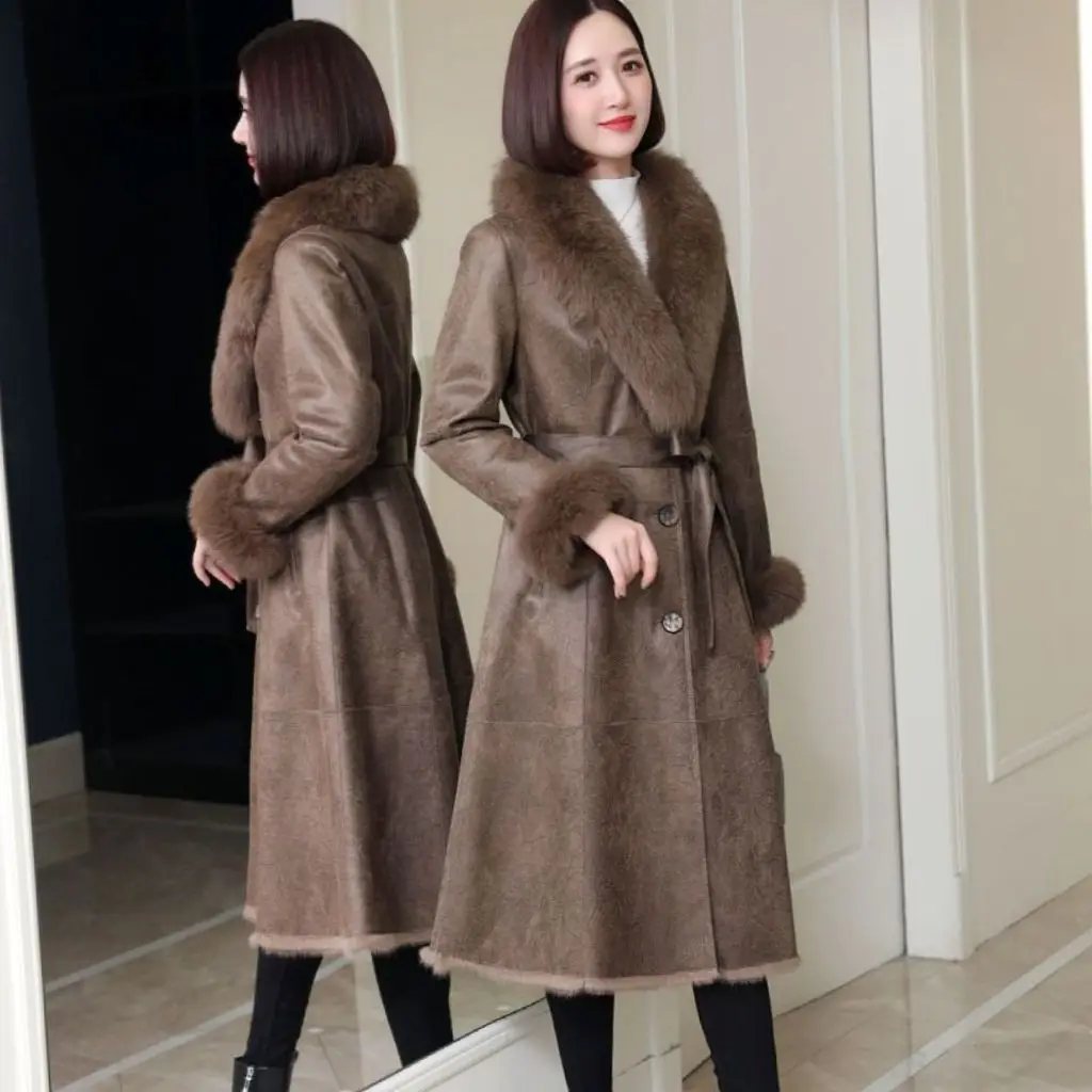2023 New Women's Coat Imported Fox Fur Collar with Snow Rabbit Skin Fur Integrated Leather Fashion and Warm Long Style
2023 New Women's Coat Imported Fox Fur Collar with Snow Rabbit Skin Fur Integrated Leather Fashion and Warm Long Style