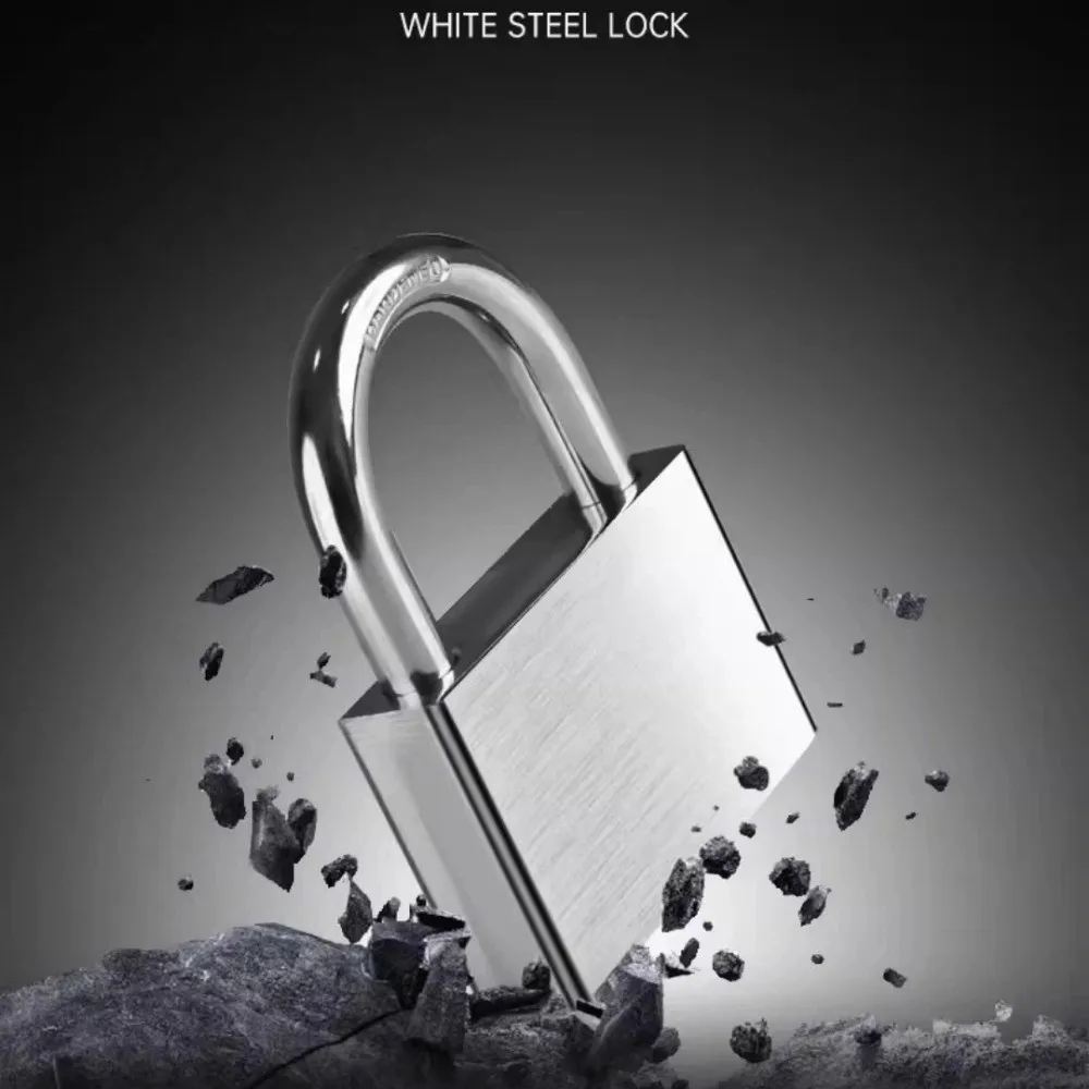 Дверной замок из нержавеющей стали 304, навесной замок с 4 ключами, серебристый антикоррозийный уличный замок, водонепроницаемый сверхмощный твердый замок
Дверной замок из нержавеющей стали 304, навесной замок с 4 ключами, серебристый антикоррозийный уличный замок, водонепроницаемый сверхмощный твердый замок