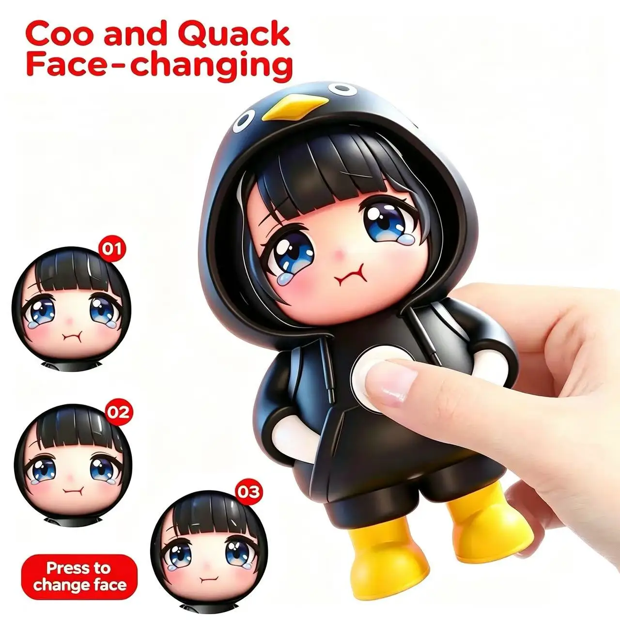 Press Face Changing Doll Creative Gugu Gaga Decompression Anime Handmade Cute Expression Backpack Keychain Decompression Toy
Press Face Changing Doll Creative Gugu Gaga Decompression Anime Handmade Cute Expression Backpack Keychain Decompression Toy