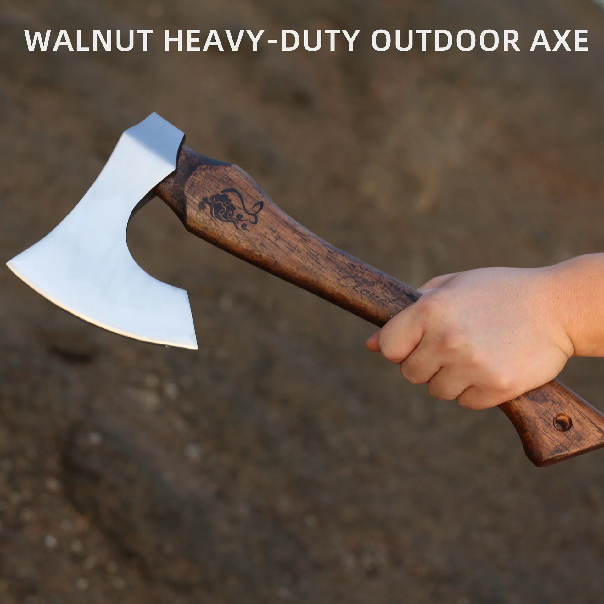 Walnut Wood Crescent-shaped T actical Axe Multi-functional Outdoor Convenient Camping Chopping Wood Emergency Self-defense Tool
Walnut Wood Crescent-shaped T actical Axe Multi-functional Outdoor Convenient Camping Chopping Wood Emergency Self-defense Tool