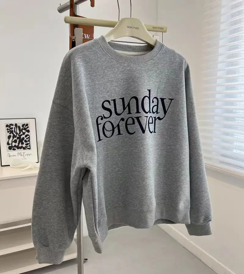 Korean Trendy Casual New English Letter Simple Round Neck Loose and Versatile Sweatshirt for Women Clothing Y2k Tops Autumn New
Korean Trendy Casual New English Letter Simple Round Neck Loose and Versatile Sweatshirt for Women Clothing Y2k Tops Autumn New
