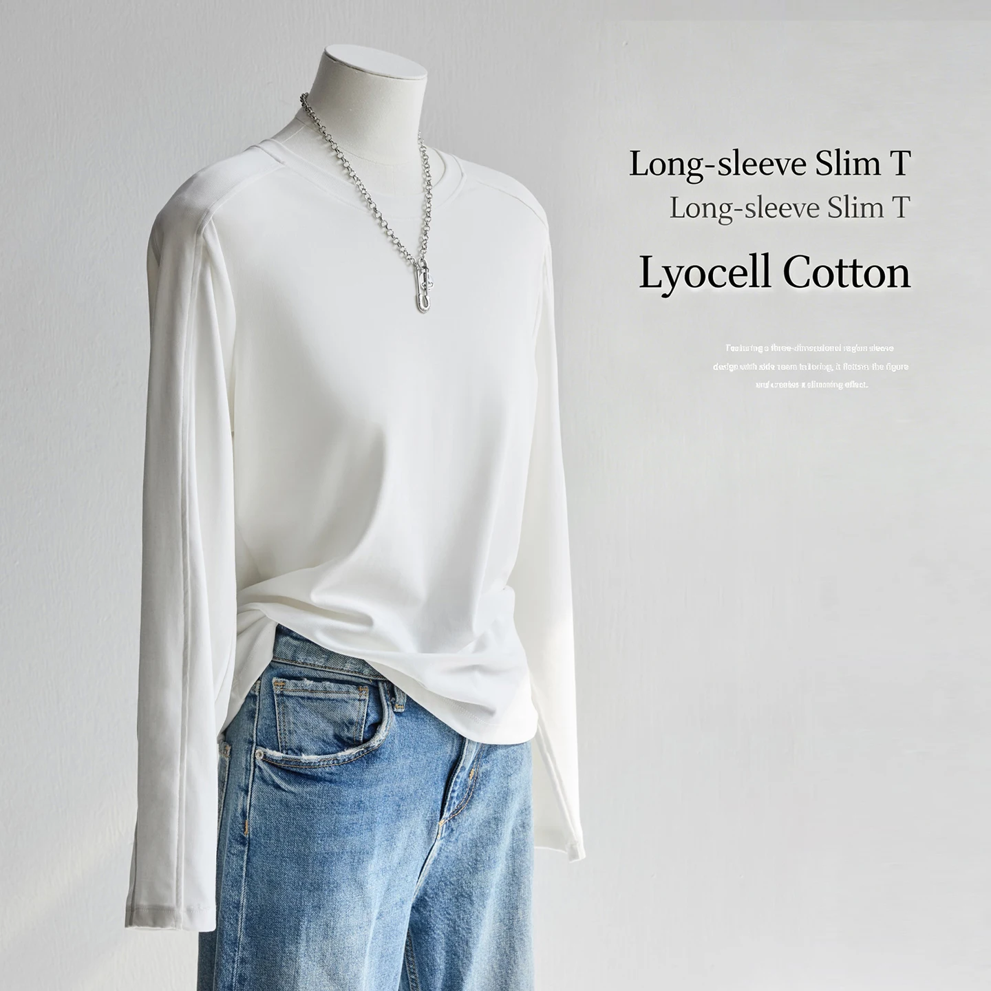 2026 New Womens Lyocell Long Sleeve Top Regular Shoulder Relaxed Fit White Niche Design Soft Light Breathable Daily Casual Wear
2026 New Womens Lyocell Long Sleeve Top Regular Shoulder Relaxed Fit White Niche Design Soft Light Breathable Daily Casual Wear