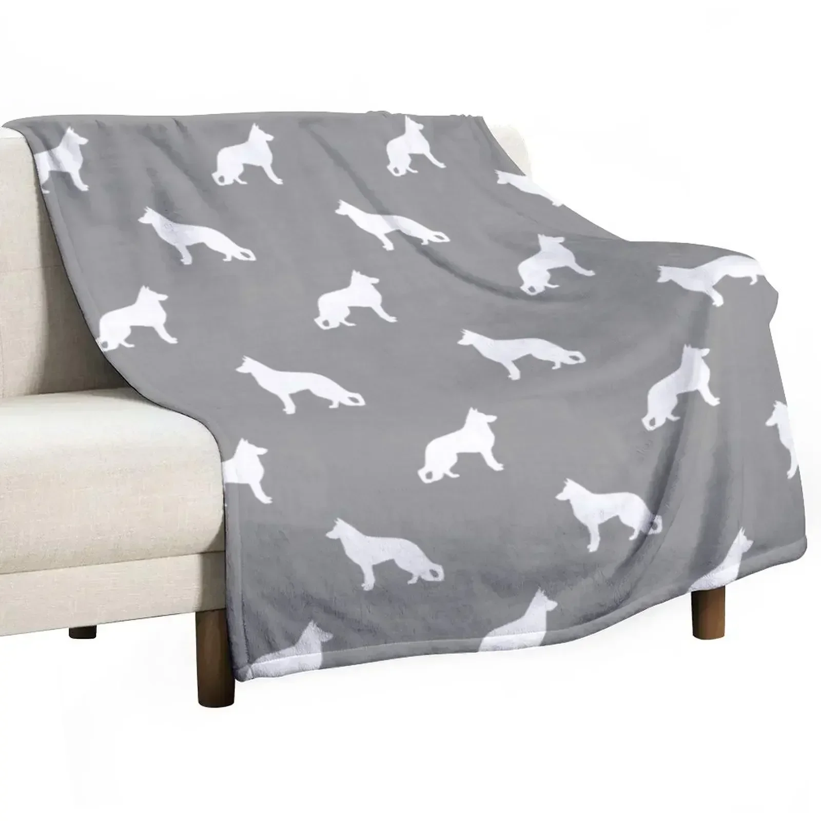 White German Shepherd Dog Silhouette Throw Blanket Lightweight Warm Blanket for Travel Camping
White German Shepherd Dog Silhouette Throw Blanket Lightweight Warm Blanket for Travel Camping