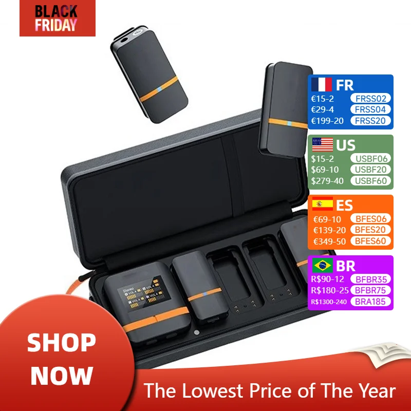 Microphone 48kHz Wireless Microphone Magnetic Suction Microphone With Charging Case For Video Recording Plug and Play
Microphone 48kHz Wireless Microphone Magnetic Suction Microphone With Charging Case For Video Recording Plug and Play