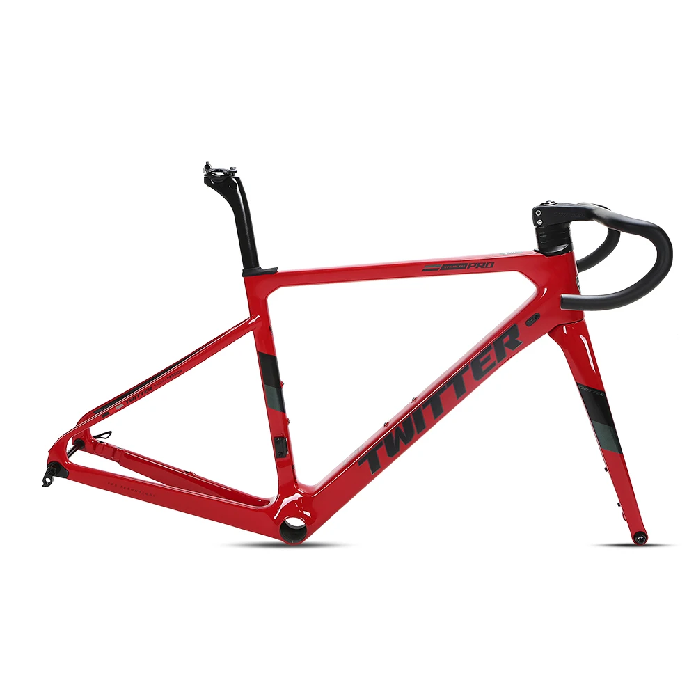 STLF Twitter Road Frame Factory Price STEALTHpro Disc Brake Carbon Fiber Bike Frame 700C Road Bicycle Frame
STLF Twitter Road Frame Factory Price STEALTHpro Disc Brake Carbon Fiber Bike Frame 700C Road Bicycle Frame