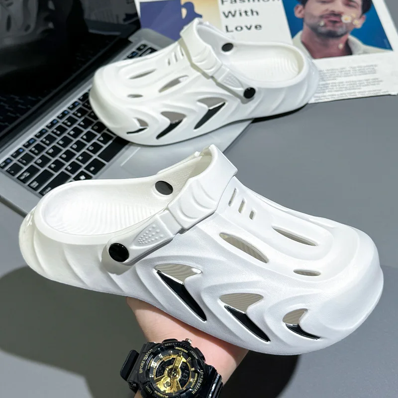 Мужская обувь с дырками, внешние тапочки из ЭВА, летняя нескользящая сумка с головкой
Мужская обувь с дырками, внешние тапочки из ЭВА, летняя нескользящая сумка с головкой