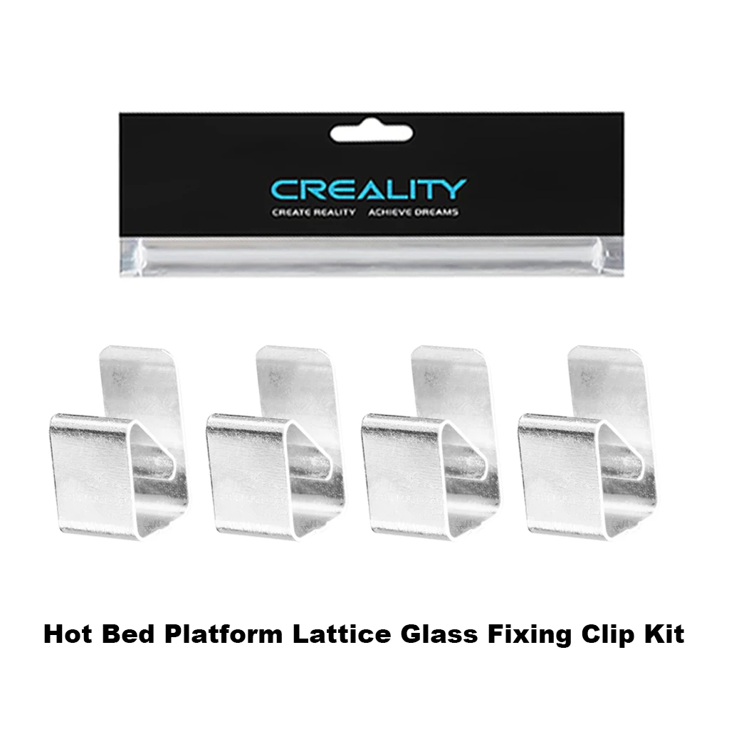 For Creality 4PCS 3D Printer Parts Lattice Glass Clamp Stainless Steel Hot Bed Fixed Clips for 3D Printer Accessory
For Creality 4PCS 3D Printer Parts Lattice Glass Clamp Stainless Steel Hot Bed Fixed Clips for 3D Printer Accessory