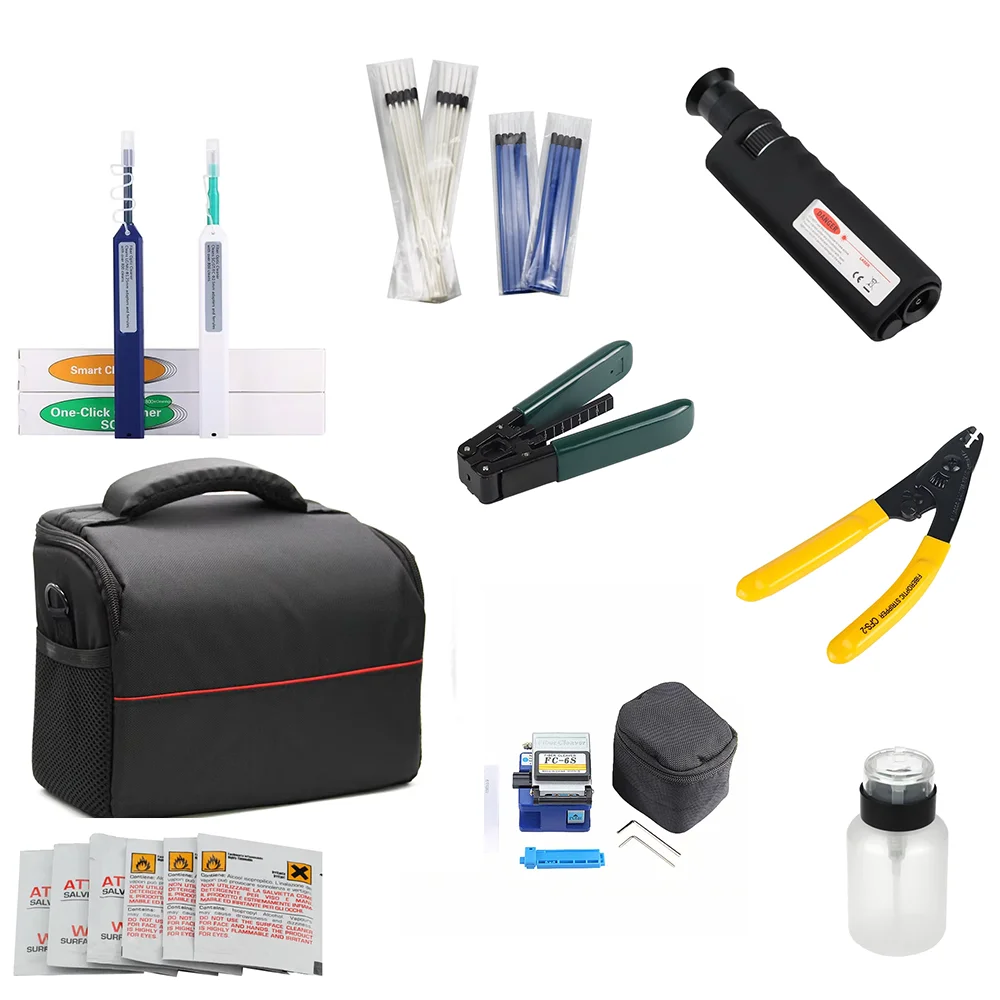 9 in 1 Fiber Cleaning Kit/Fiber Optic FTTH Tools Set FTTX Network Testing Tool with Fiber Inspection Microscope Cleaner Cassette
9 in 1 Fiber Cleaning Kit/Fiber Optic FTTH Tools Set FTTX Network Testing Tool with Fiber Inspection Microscope Cleaner Cassette