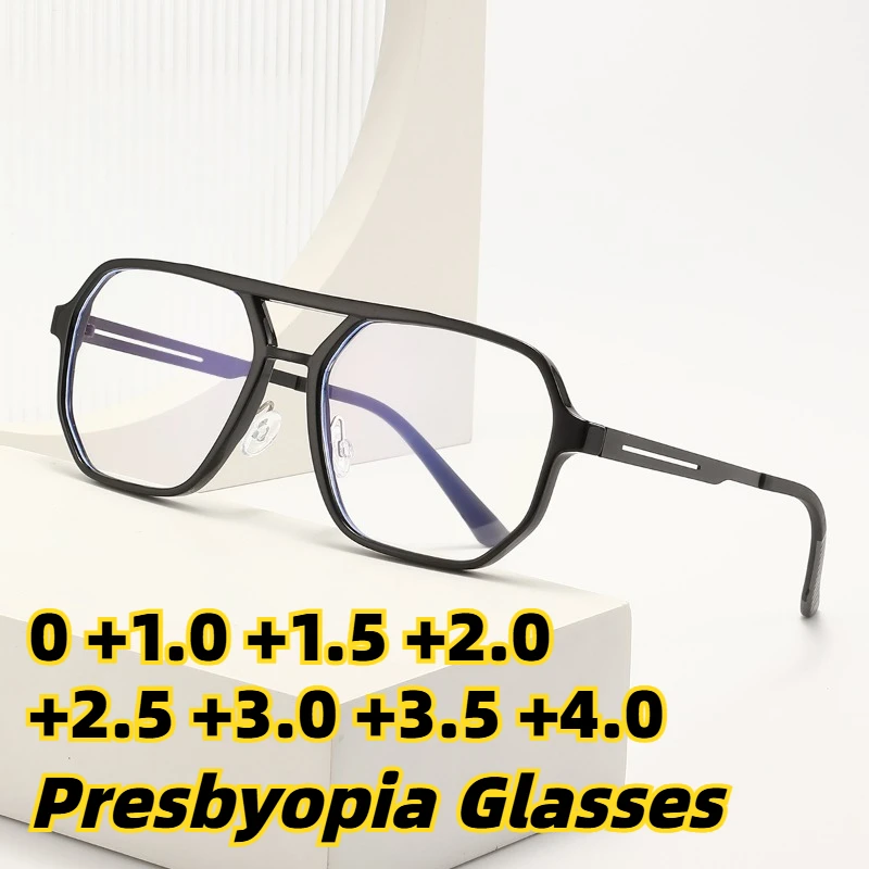2026 New Fashionable Double-Bridge Anti-Blue Light Presbyopia Glasses Unisex Square-Frame Reading Eyeglasses Diopter 0 To +4.0
2026 New Fashionable Double-Bridge Anti-Blue Light Presbyopia Glasses Unisex Square-Frame Reading Eyeglasses Diopter 0 To +4.0