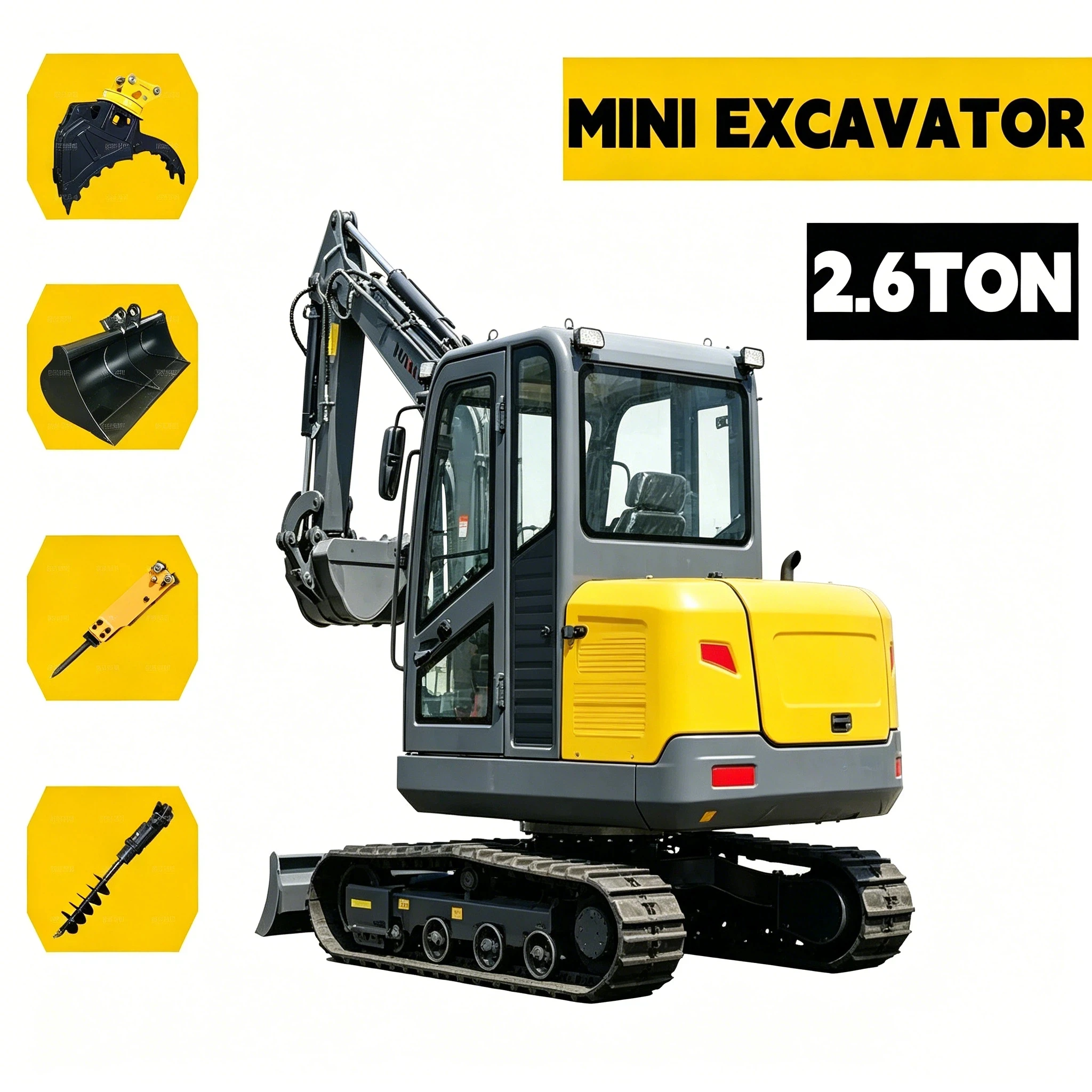 2.6 Ton Mini Excavator High Quality Diesel Crawler Excavator Customizable With Cabin Rubber Track
2.6 Ton Mini Excavator High Quality Diesel Crawler Excavator Customizable With Cabin Rubber Track