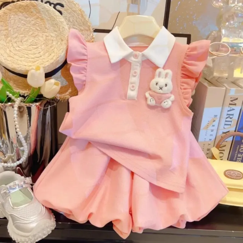 TOY-Girls' Summer Suit2025New Stylish Children's Summer Flutter SleevespoloCute Two-Piece Set with Shirt and Bloomers
TOY-Girls' Summer Suit2025New Stylish Children's Summer Flutter SleevespoloCute Two-Piece Set with Shirt and Bloomers