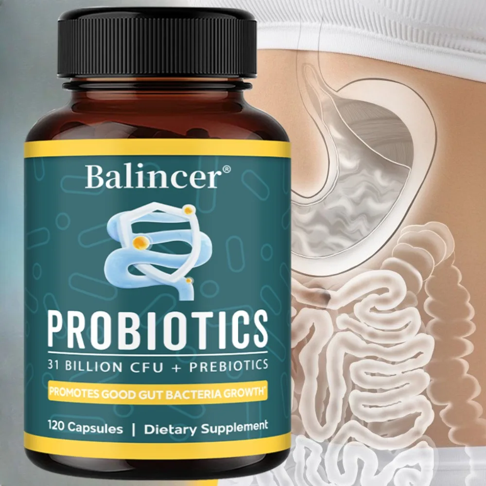 Probiotics & Prebiotics Capsules - Helps Balance Stomach Acid, Promote Healthy Intestinal Digestion, and Relieve Bloating
Probiotics & Prebiotics Capsules - Helps Balance Stomach Acid, Promote Healthy Intestinal Digestion, and Relieve Bloating