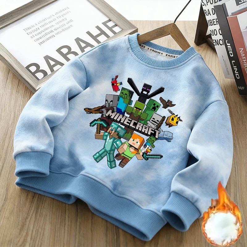 Pixel Game Thin Fleece Hoodie Minecrafted Children Sweatshirt Boy Girl Fashion Pullover Baby Cartoon Tops Autumn Winter Clothing
Pixel Game Thin Fleece Hoodie Minecrafted Children Sweatshirt Boy Girl Fashion Pullover Baby Cartoon Tops Autumn Winter Clothing