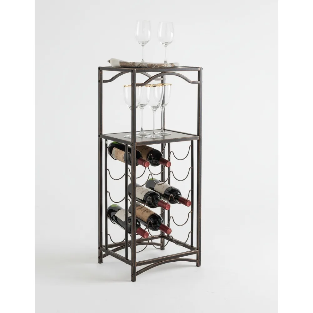 Elegant Metal Wine Rack Stand for 15 Bottles, Brushed Copper Finish - Perfect for Home Bar Storage
Elegant Metal Wine Rack Stand for 15 Bottles, Brushed Copper Finish - Perfect for Home Bar Storage