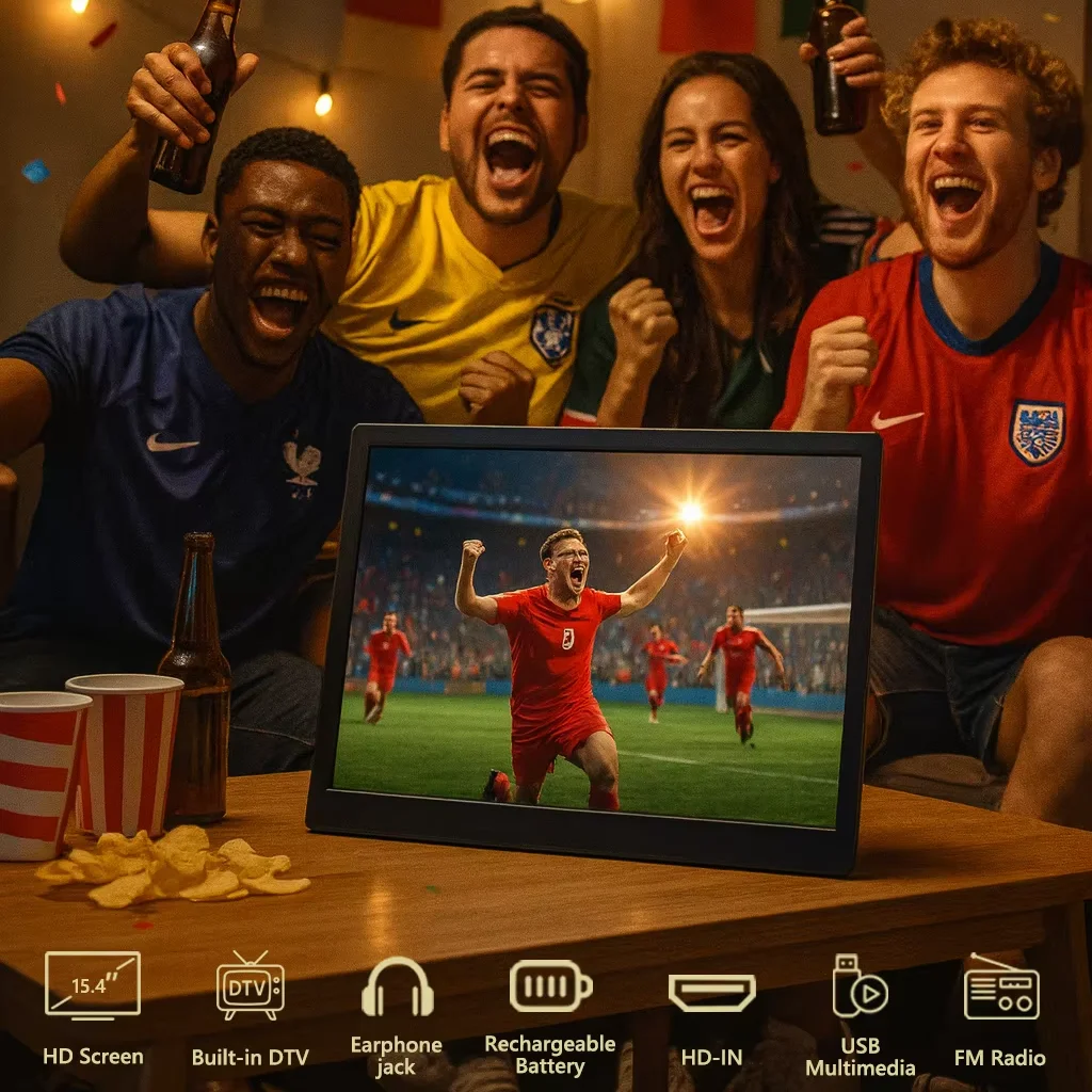 15.4 Inch Portable Smart TV Android LED LCD Digital Television for Football Match Live Viewing Outdoor Camping Caravan Car
15.4 Inch Portable Smart TV Android LED LCD Digital Television for Football Match Live Viewing Outdoor Camping Caravan Car