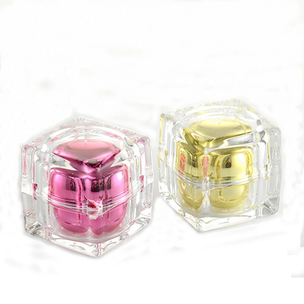 30g capacity gold&pink color square shape acrylic material Crystal cream bottle&acrylic cream bottle jar with spacer and cap
30g capacity gold&pink color square shape acrylic material Crystal cream bottle&acrylic cream bottle jar with spacer and cap