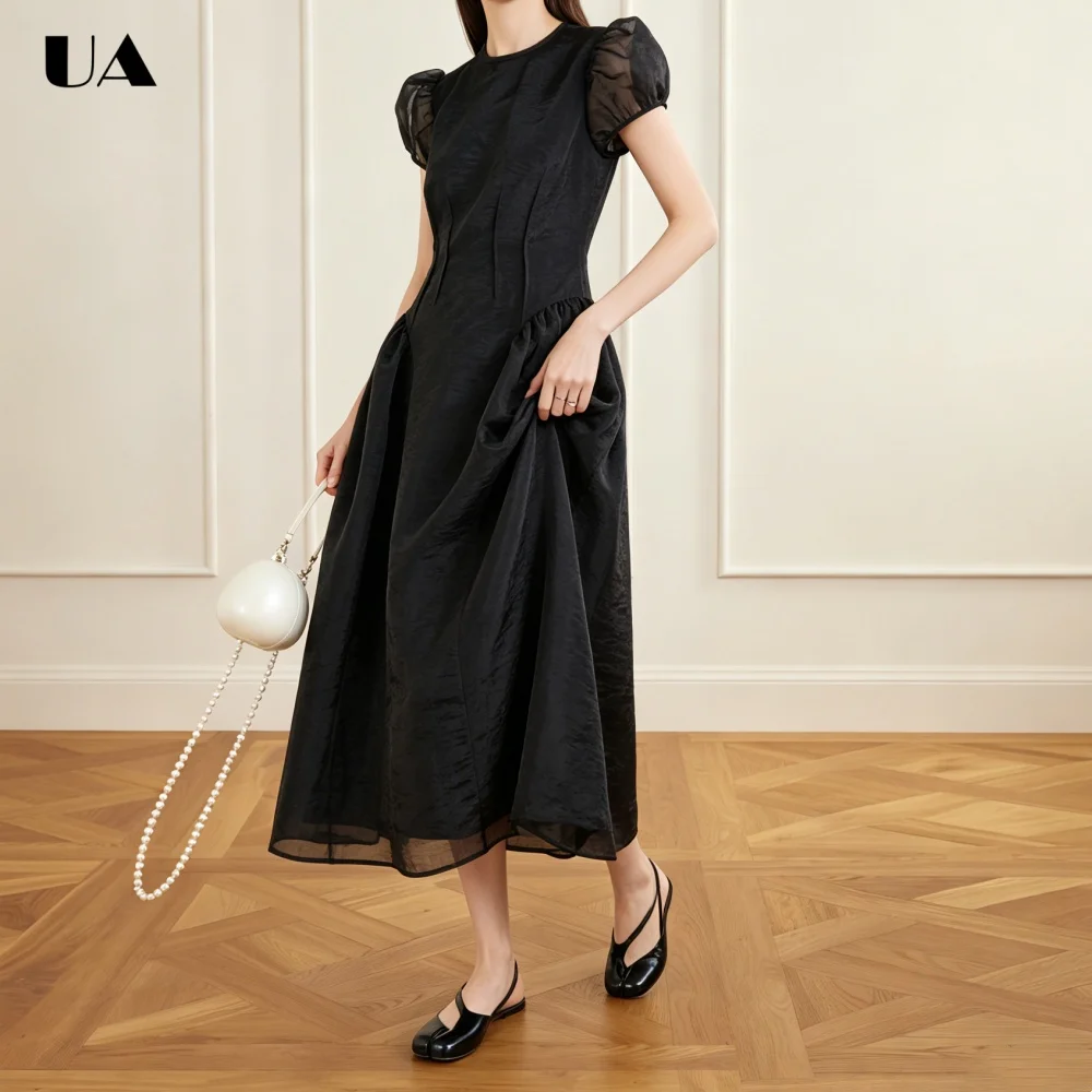 ULBYANRY Customized Organza Puff Sleeve Prom Dresses for Women, Elegant A-line Midi Evening Dress, Trendy Solid O-neck Ball Gown
ULBYANRY Customized Organza Puff Sleeve Prom Dresses for Women, Elegant A-line Midi Evening Dress, Trendy Solid O-neck Ball Gown