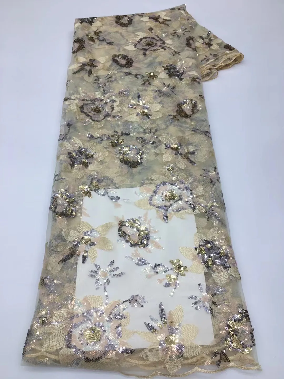 High Quality African Lace Fabric French Net Sequins Fabric Sewing Embroidered Lace Tulle Nigerian Lace Fabric 5YardsXX5808
High Quality African Lace Fabric French Net Sequins Fabric Sewing Embroidered Lace Tulle Nigerian Lace Fabric 5YardsXX5808