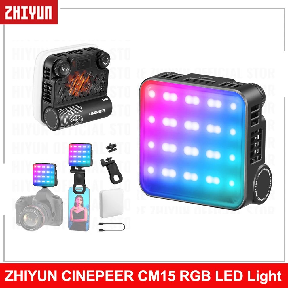 ZHIYUN CINEPEER CM15 RGB 15W LED Video light Handheld Pocket Light 2500K-10000K Photography Lights Fill Light for Photo
ZHIYUN CINEPEER CM15 RGB 15W LED Video light Handheld Pocket Light 2500K-10000K Photography Lights Fill Light for Photo