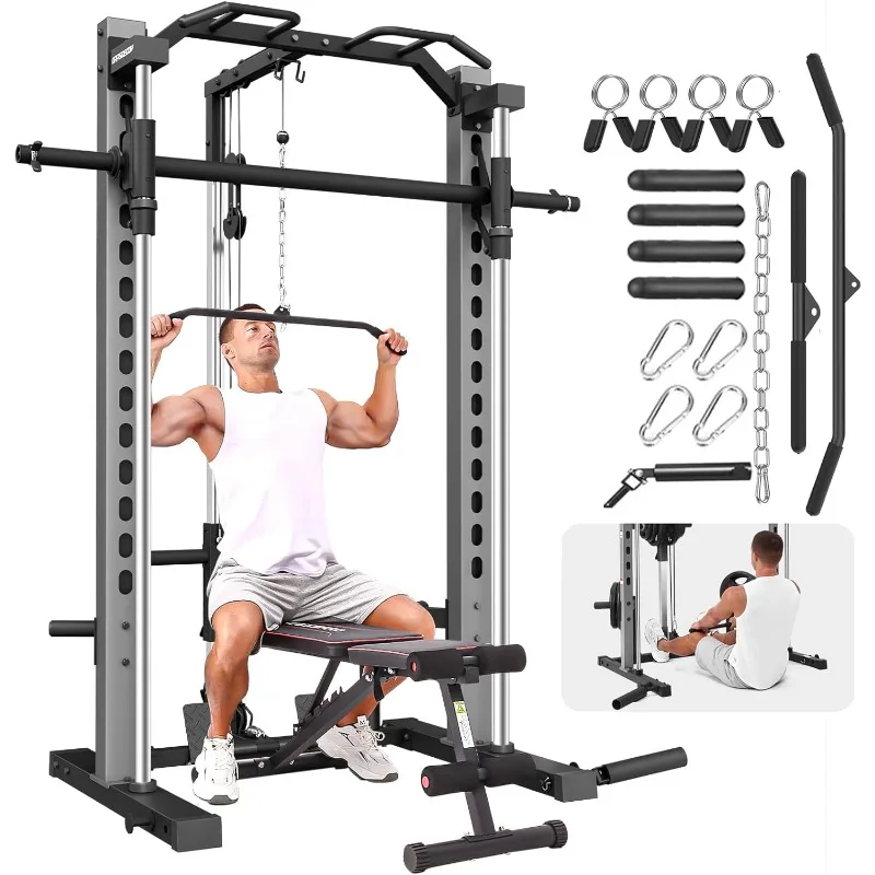 OPPSDECOR All-in-One Adjustable Smith Machine with LAT-Pull Down System Multi-Function Power Cage
OPPSDECOR All-in-One Adjustable Smith Machine with LAT-Pull Down System Multi-Function Power Cage