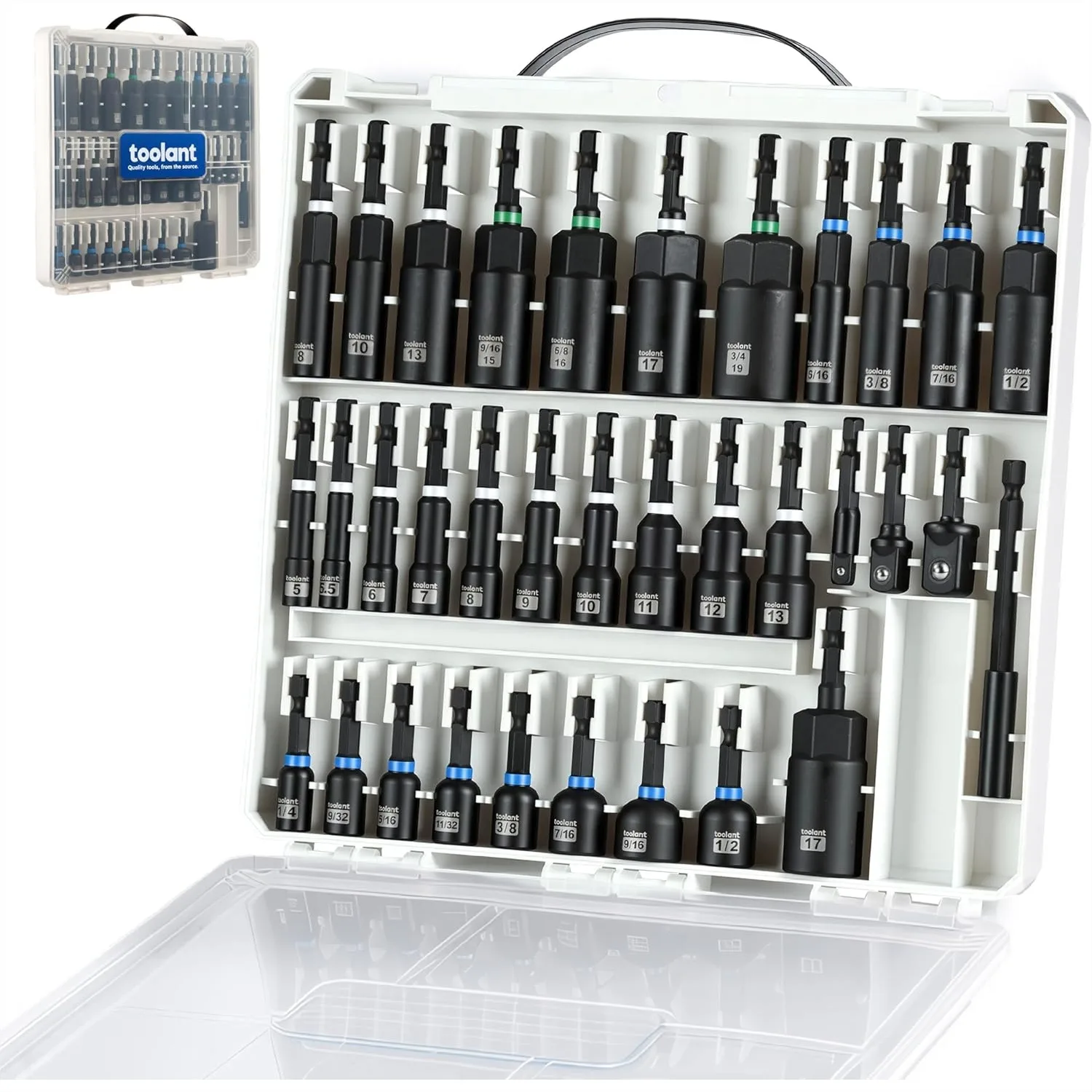 34 Piece Magnetic Nut Driver Set With Impact Socket Adapters And Wing Nut Driver For HVAC Roofing Auto DIY
34 Piece Magnetic Nut Driver Set With Impact Socket Adapters And Wing Nut Driver For HVAC Roofing Auto DIY