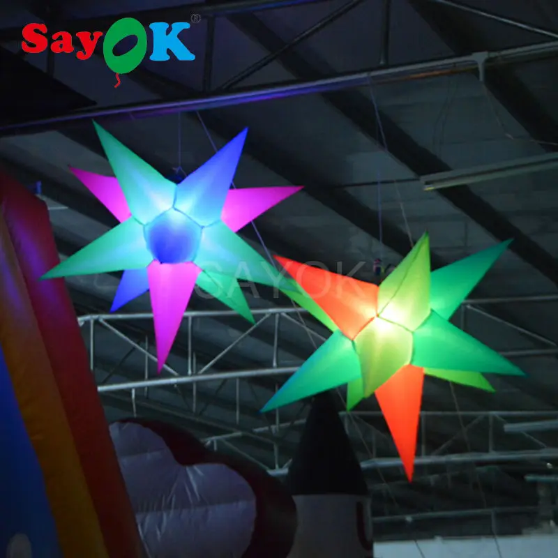 SAYOK, надувная Радужная звезда, подвесное украшение, надувная звезда, шар со звездами, для оформления потолочного светильника
SAYOK, надувная Радужная звезда, подвесное украшение, надувная звезда, шар со звездами, для оформления потолочного светильника