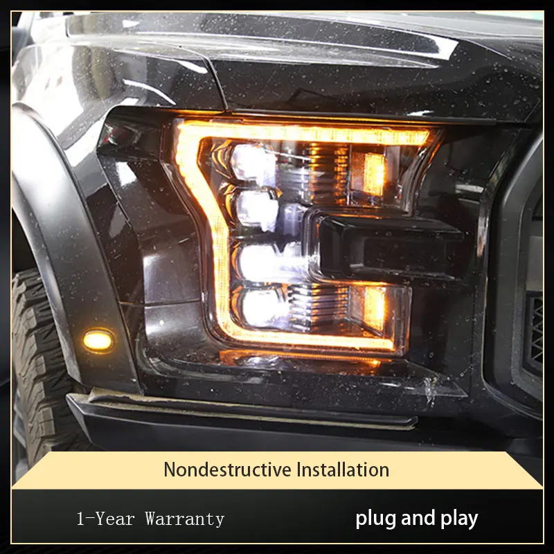 Car Lights For Ford Raptor F150 F-150 2015-2020 New Design Full LED Headlight DRL High Configure Front Signal Lamp Accessories
Car Lights For Ford Raptor F150 F-150 2015-2020 New Design Full LED Headlight DRL High Configure Front Signal Lamp Accessories