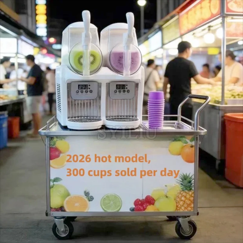 Commercial Dual Tank Double Barrel Slush Machine with Dual Flavor Frozen Drink & Granita Maker for Cafe/Bubble Tea Shops
Commercial Dual Tank Double Barrel Slush Machine with Dual Flavor Frozen Drink & Granita Maker for Cafe/Bubble Tea Shops