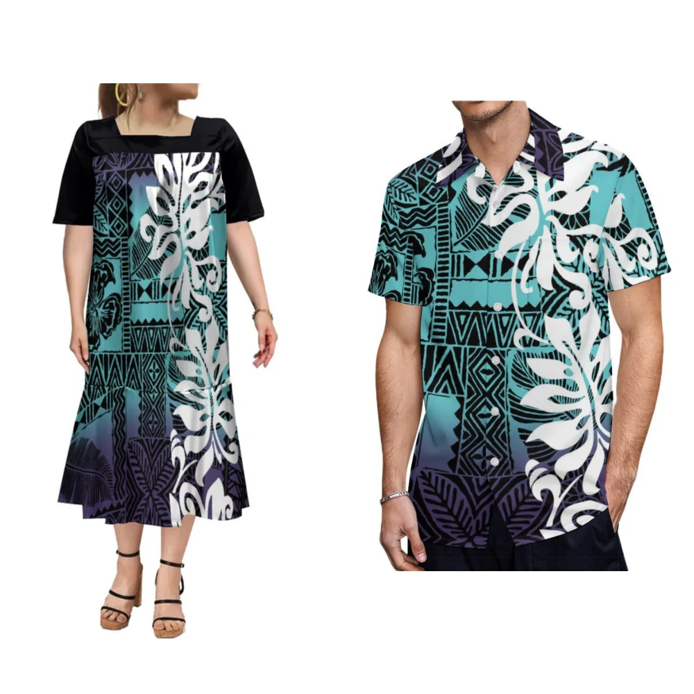 Polynesian Women's Long Dress Mumumu High Quality Banquet Dress Men's Casual Fashion Shirt Custom Couple Set 2024
Polynesian Women's Long Dress Mumumu High Quality Banquet Dress Men's Casual Fashion Shirt Custom Couple Set 2024