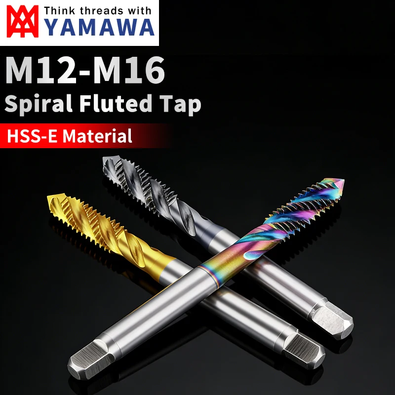 EIMOGE TAP Japan Original YAMAWA HSS-E TC50/TIN/TICN coating Spiral Fluted Tap M12 M14 M15 M16 Screw Thread Taps 1PCS
EIMOGE TAP Japan Original YAMAWA HSS-E TC50/TIN/TICN coating Spiral Fluted Tap M12 M14 M15 M16 Screw Thread Taps 1PCS