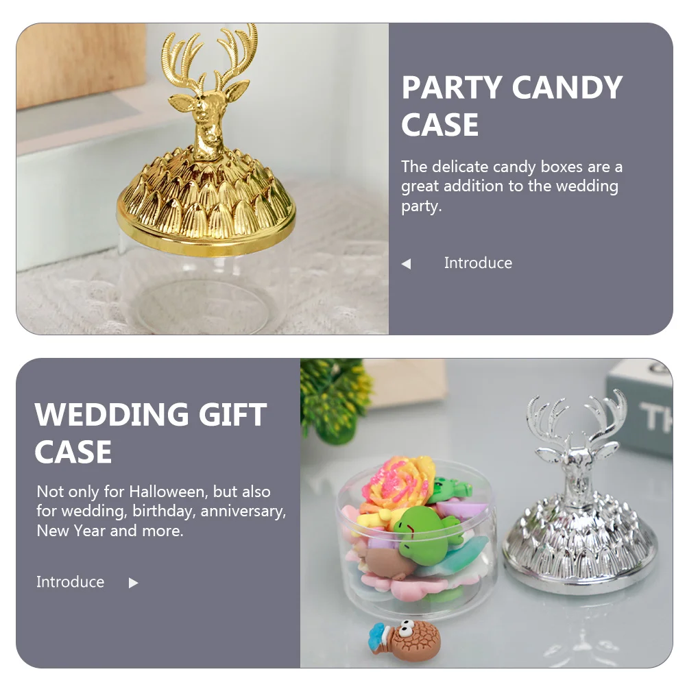 12Pcs Elk Candy Boxes Plastic Candy Containers Wedding Favor Boxes Christmas Wedding Party Gift Packaging Case
12Pcs Elk Candy Boxes Plastic Candy Containers Wedding Favor Boxes Christmas Wedding Party Gift Packaging Case