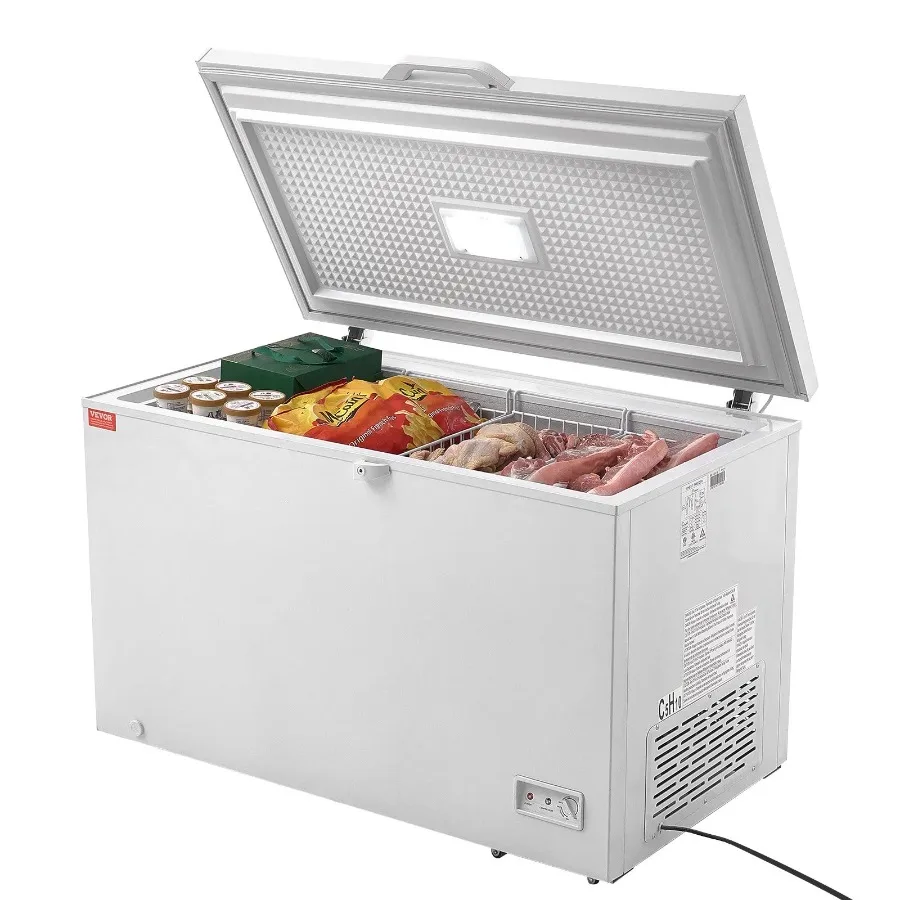 Chest Freezer 12.8 Cu.ft 345 L Large Deep Freezer and 4 Removable Baskets Freestanding Top Open Door Commercial Chest Freezers
Chest Freezer 12.8 Cu.ft 345 L Large Deep Freezer and 4 Removable Baskets Freestanding Top Open Door Commercial Chest Freezers