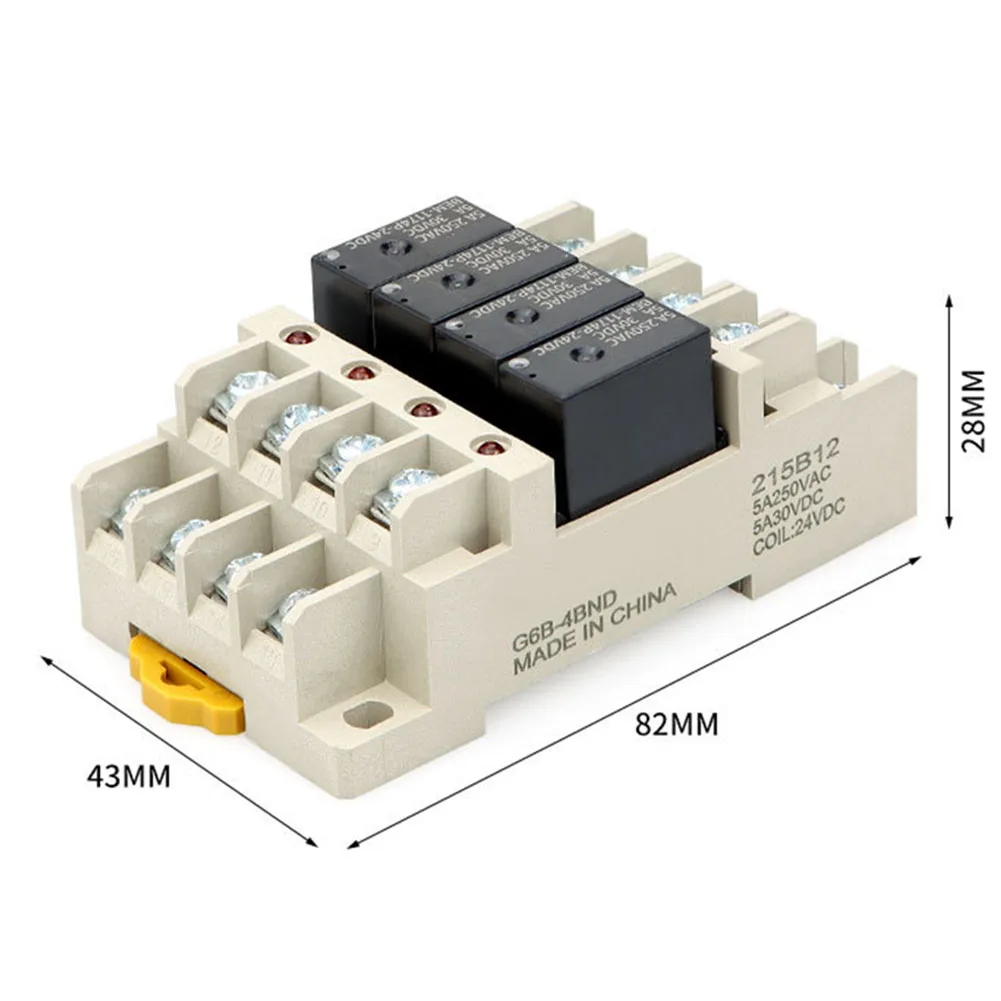 1pc Pluggable Terminal Relay Module G6B-4BND Set Combination 24V With Base 4-way NO Electrical Equipment Supplies Accessories
1pc Pluggable Terminal Relay Module G6B-4BND Set Combination 24V With Base 4-way NO Electrical Equipment Supplies Accessories