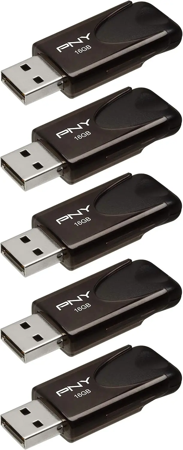 16GB USB 2.0 Flash Drive 5-Pack, Sliding Collar Design, Durable Mobile Storage for PC & Mac
16GB USB 2.0 Flash Drive 5-Pack, Sliding Collar Design, Durable Mobile Storage for PC & Mac