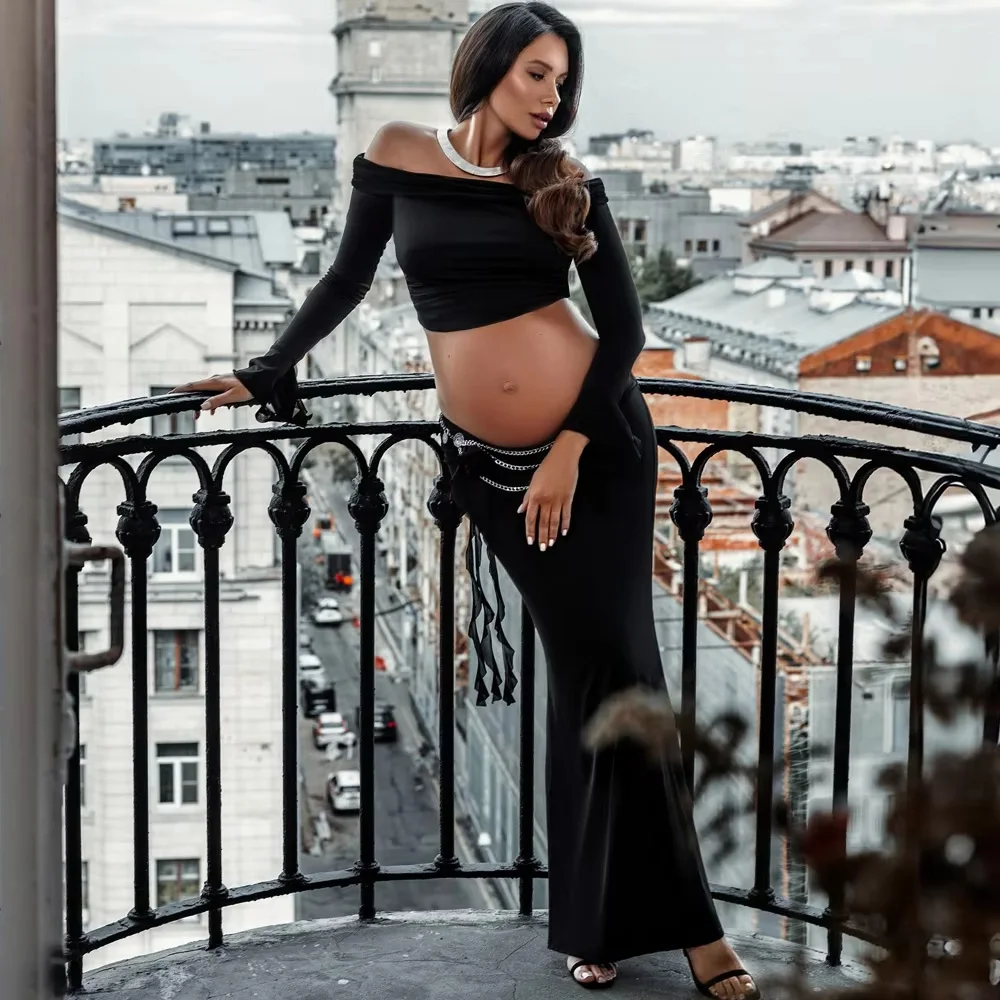 Элегантные платья для беременных, коллекция из двух предметов для фотосессии, с открытыми плечами и аппликацией, летнее платье для фотосессии беременных, одежда для беременных
Элегантные платья для беременных, коллекция из двух предметов для фотосессии, с открытыми плечами и аппликацией, летнее платье для фотосессии беременных, одежда для беременных