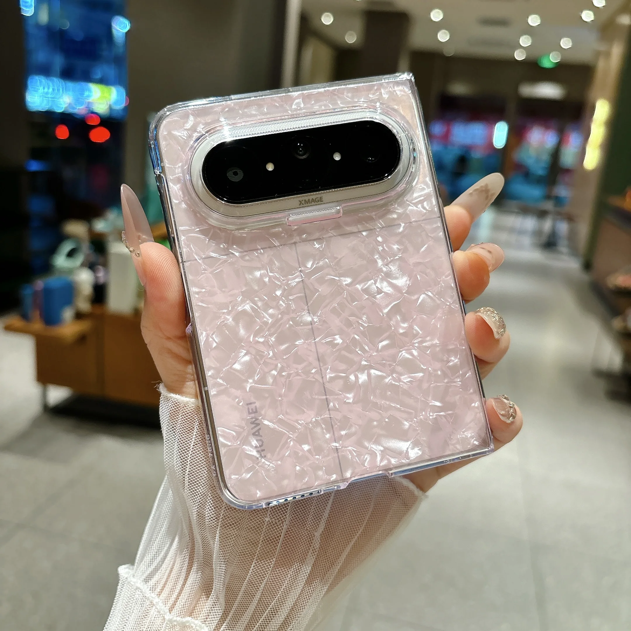 Shell-pattern protective case for Huawei Pura X Max, raised camera lens, all-around drop and scratch protection
Shell-pattern protective case for Huawei Pura X Max, raised camera lens, all-around drop and scratch protection